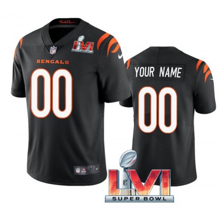 Tröjor Cincinnati Bengals Custom Svart 2022 Super Bowl LVI Vapor Limited - Män Tröjor Cincinnati Bengals Custom Svart 2022 Super Bowl LVI Vapor Limited - Män